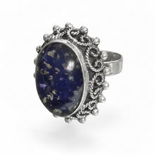 Load image into Gallery viewer, Ópalo Ring – Natural Opal & Enamel Adjustable Statement in .925 Sterling Silver