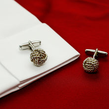 Load image into Gallery viewer, Torzal Cuff Links - Handmade Twisted .925 Sterling Silver Cuff Links in Mexican Silver