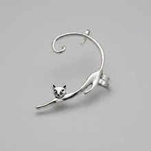 Load image into Gallery viewer, Gato Cuff Earrings - Cat-Inspired Statement Design in .925 Sterling Silver
