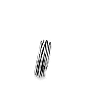 Load image into Gallery viewer, Alambre Ring - Handmade 7 mm .925 Sterling Silver Ring in Mexican Silver

