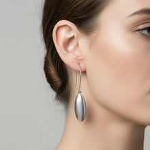 Load image into Gallery viewer, Brush Seed Earrings – Long Organic Statement Drops in .925 Sterling Silver
