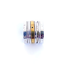 Load image into Gallery viewer, Hammered Cylinder Ring – Textured Statement in .925 Sterling Silver

