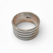 Load image into Gallery viewer, Wide Silver Band Ring – Bold Everyday Statement in .925 Sterling Silver
