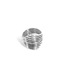 Load image into Gallery viewer, Abanico Ring - Handmade Statement .925 Sterling Silver Ring in Mexican Silver
