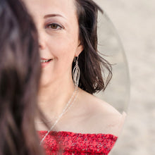 Load image into Gallery viewer, Mil Hojas Earrings - Layered Leaf Elegance in .925 Sterling Silver
