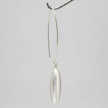 Load image into Gallery viewer, Brush Seed Earrings – Long Organic Statement Drops in .925 Sterling Silver
