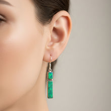 Load image into Gallery viewer, Opal Accent Dangle Earrings - Subtle Statement in .925 Sterling Silver

