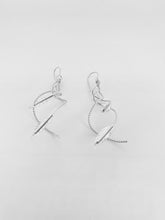 Load image into Gallery viewer, Native Earrings – Swirl &amp; Leaf Drop Dangles in .925 Sterling Silver
